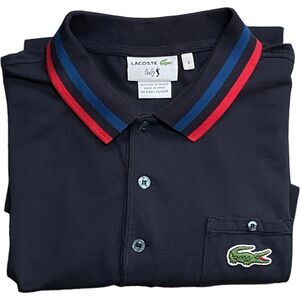 Lacoste Andy Roddick Tennis Polo Shirt Men’s Size 6/L Navy Blue Short Sleeve